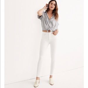 Madewell White 9” inch high rise jeans